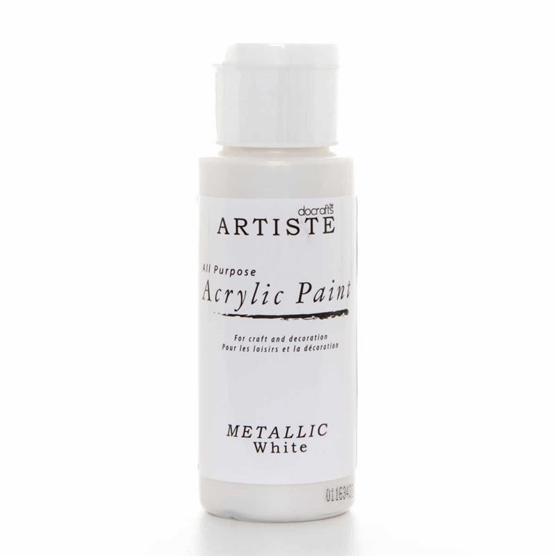 Artiste Acrylic Paint Metallic White